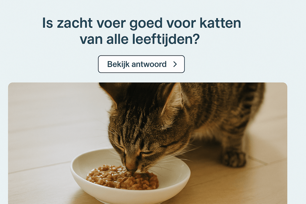 Is zacht voer goed voor katten?