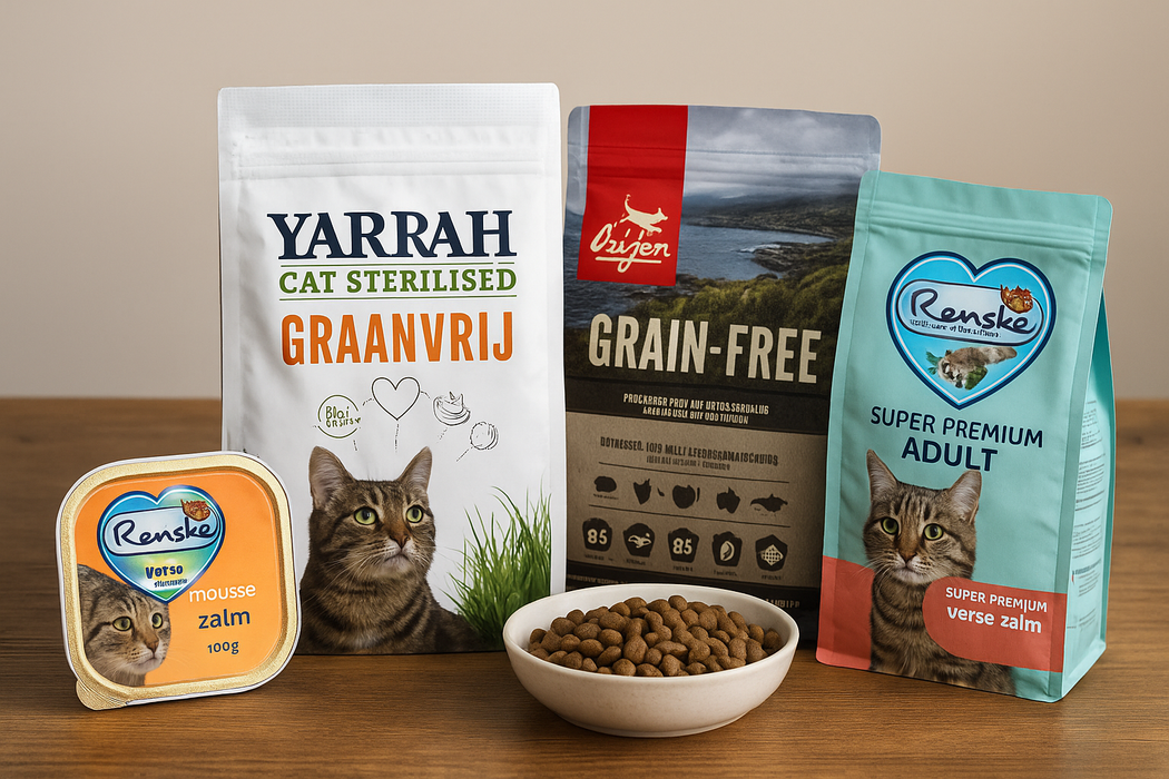 Welk kattenvoer bevat geen granen