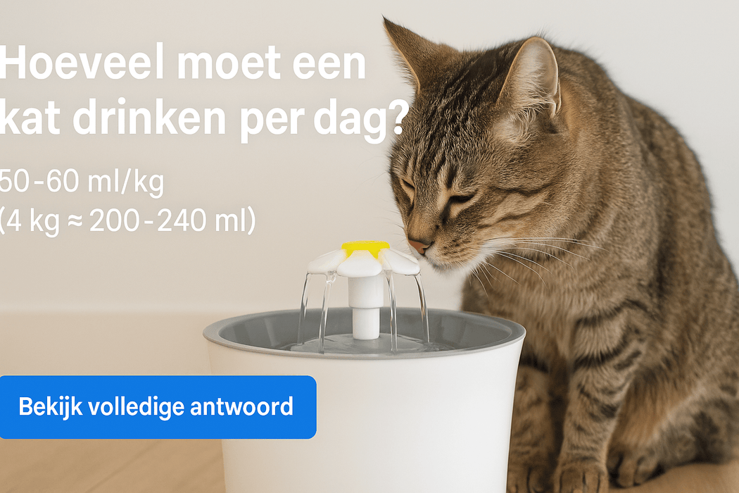Hoeveel moet een kat drinken per dag?
