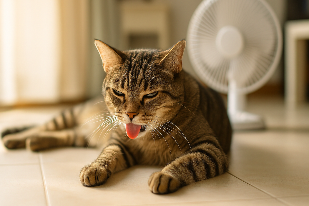 Is 30 graden te warm voor een kat
