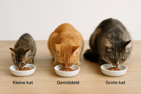 Hoeveel zakjes natvoer mag een kat per dag?