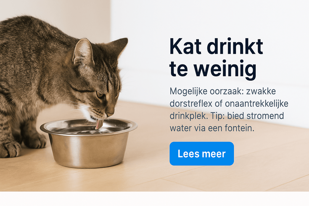 kat drinkt te weinig + oorzaken + Tips