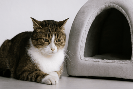 kat eet niet door stress