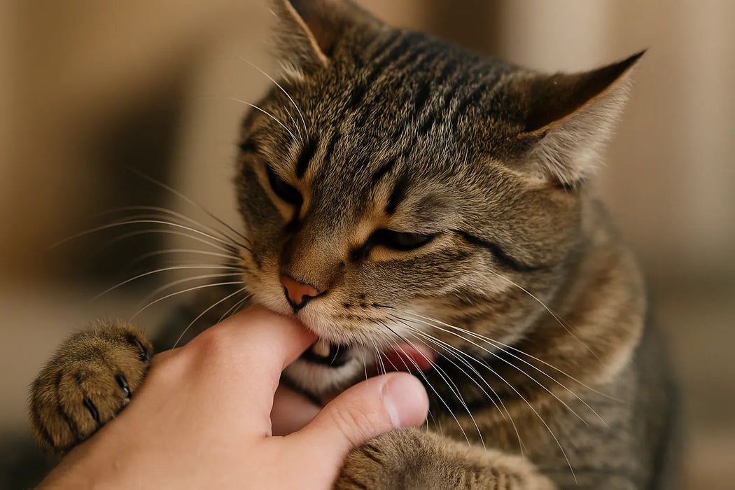 waarom bijt een kat zachtjes?