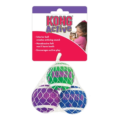 Kong Kat Tennisballen Met Bellen - Kattenspeelgoed