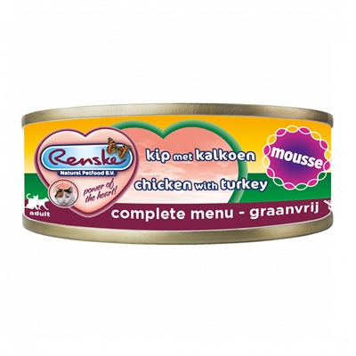 Renske Kat Vers Bereid Mousse Kip / Kalkoen Graanvrij 1.7 kg